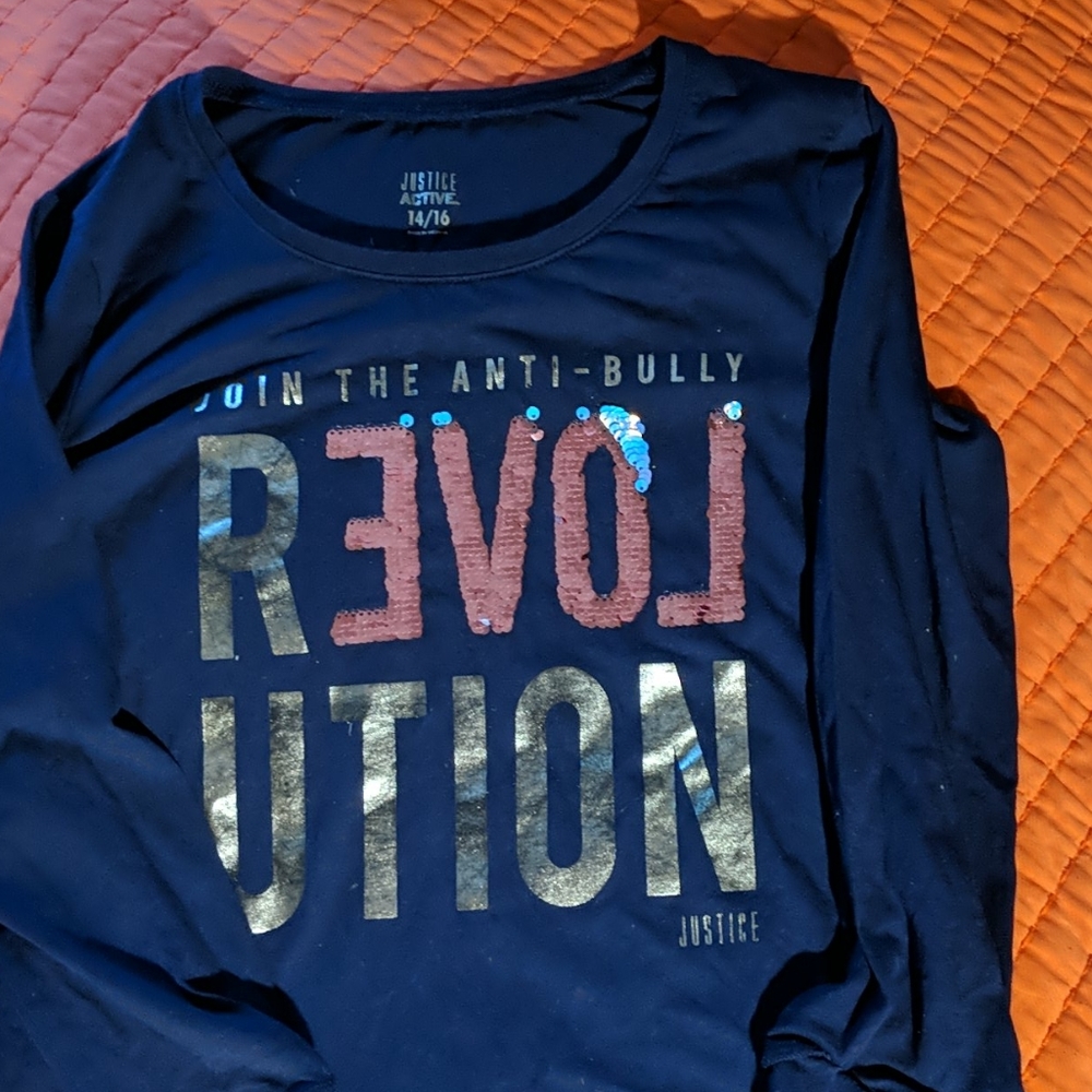 Long sleeve navy blue shirt